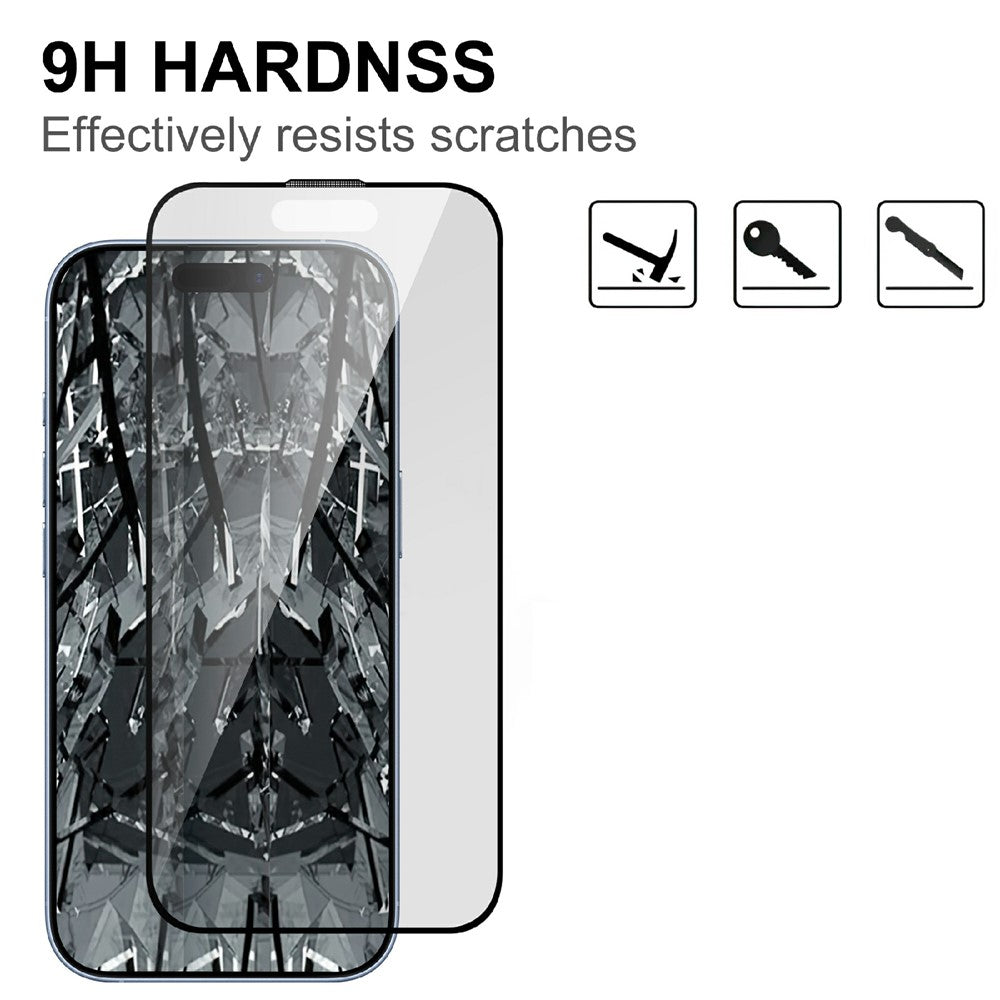For iPhone 17 Pro AGC Glass Screen Protector Silk Printing Matte Full Glue Full Cover Film