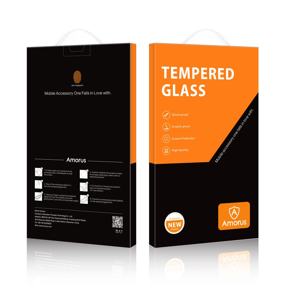 AMORUS Phone Screen Protector for iPhone 15 , 2.5D Arc Edge High Aluminum-silicon Glass HD Clear Screen Film