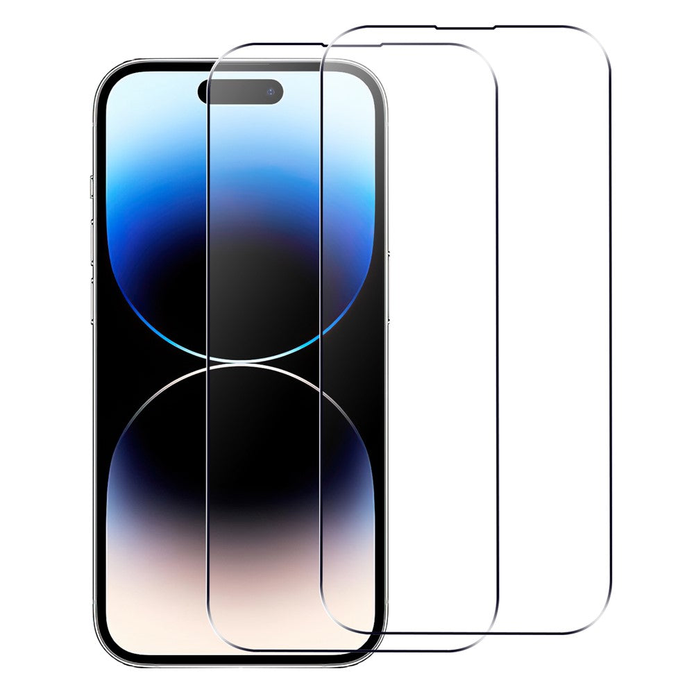 2Pcs 2.5D Arc Edge HD Clear Screen Protector for iPhone 15 , Anti-explosion Tempered Glass Screen Film