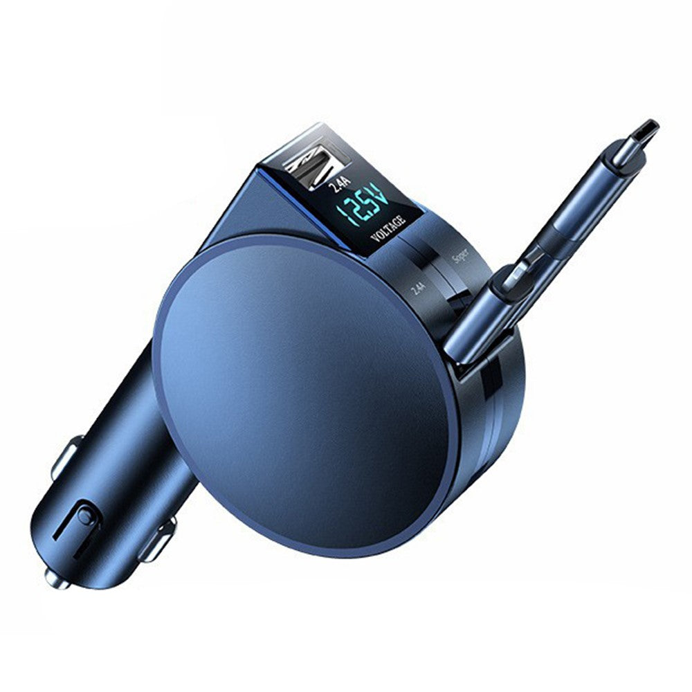 60W High-Power Car Charger – LED Display, Multi-Protection Safety Chip