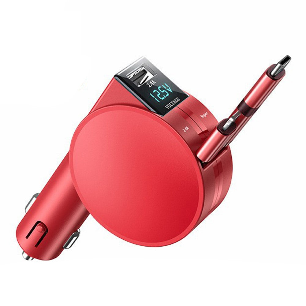 60W High-Power Car Charger – LED Display, Multi-Protection Safety Chip