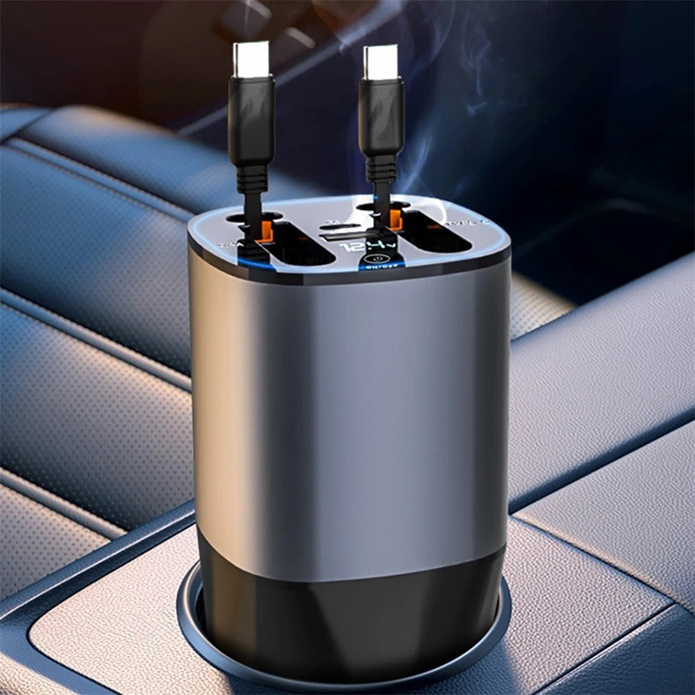 Car Charger with Real-Time Voltage Display – 100W PD Fast Charging