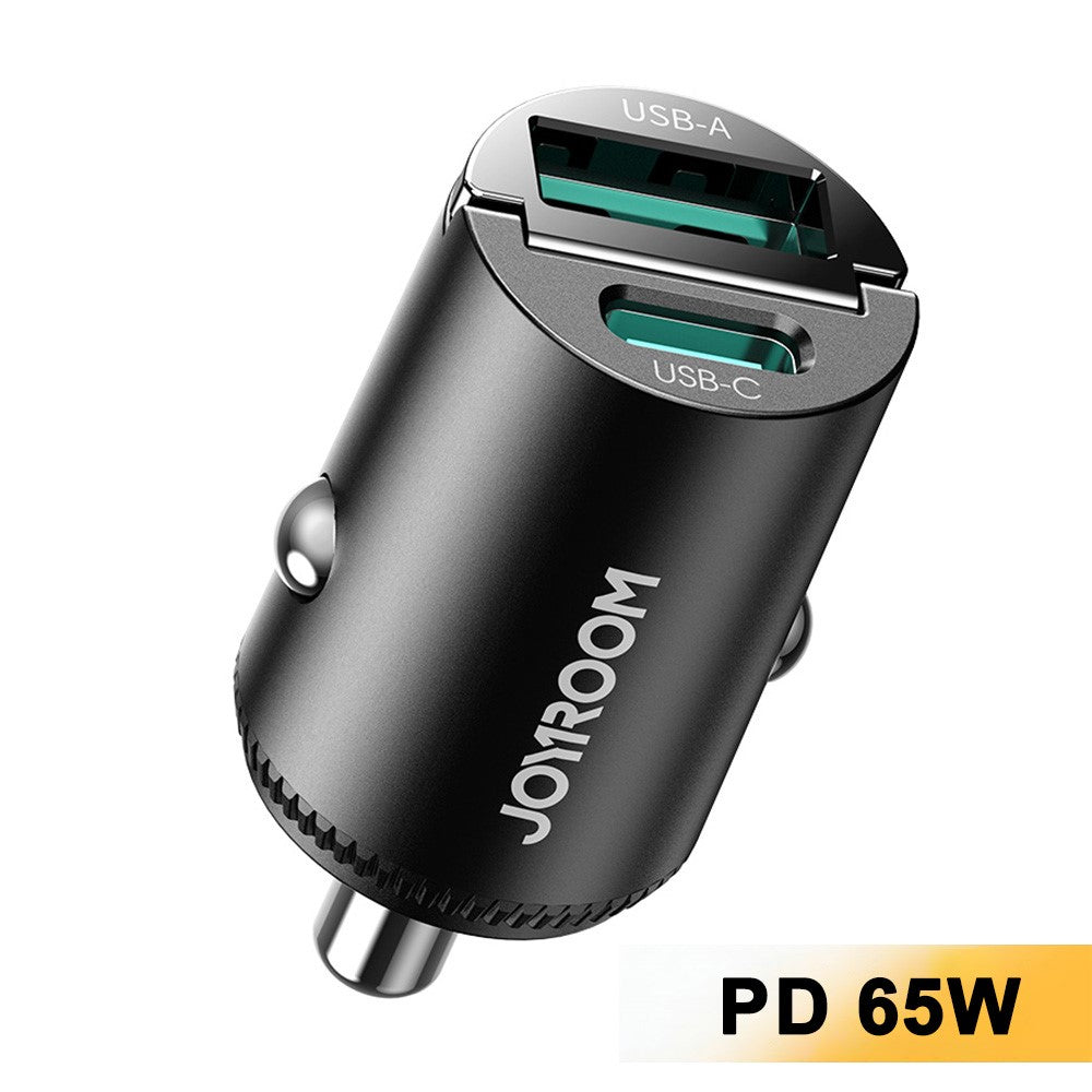 JOYROOM JR-CCN18 PD 65W Fast Charging Adapter USB-A + USB-C Dual Port Car Charger