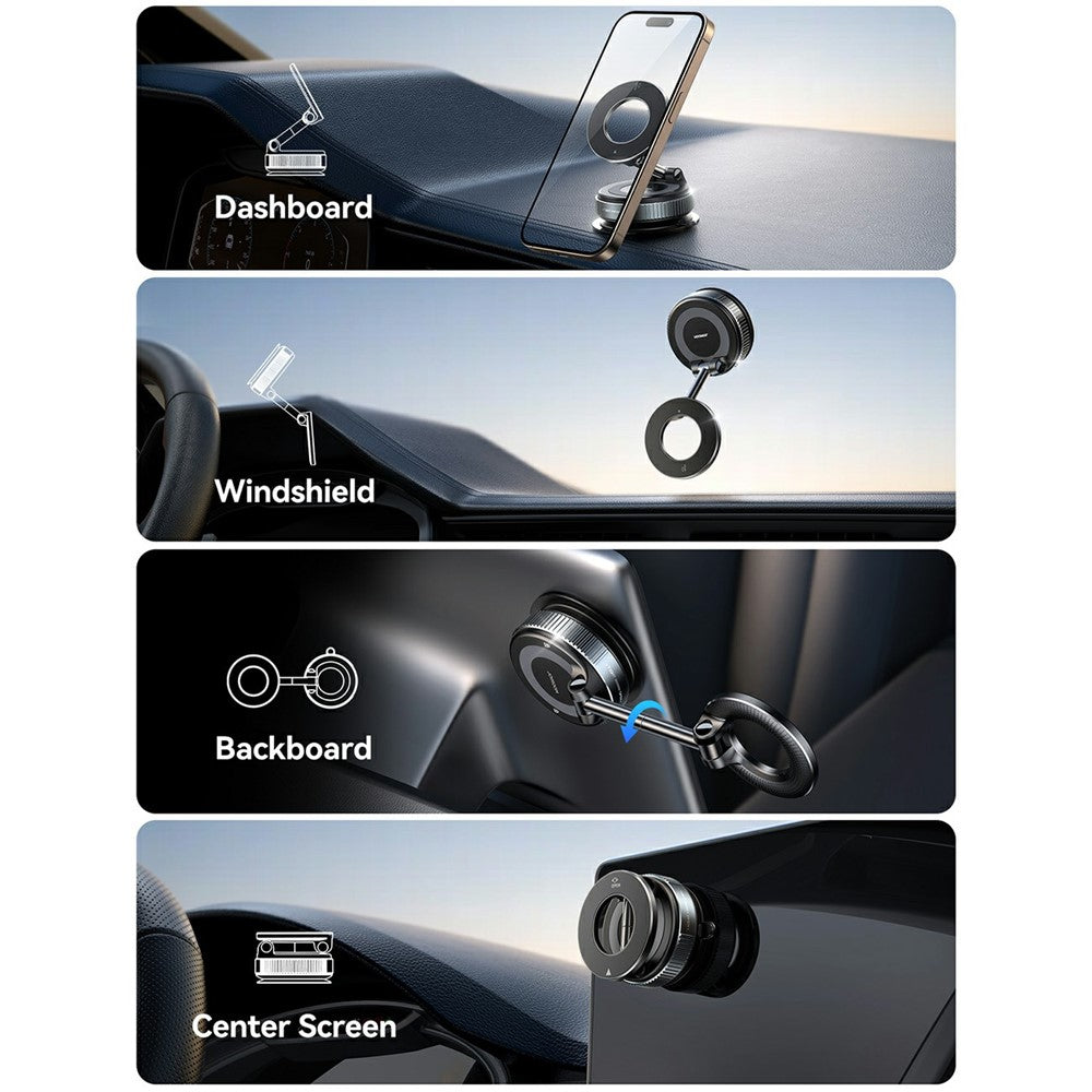 JOYROOM JR-ZS501 Mechanical Foldable Car Mount Suction Cup Magnetic Phone Holder Bracket