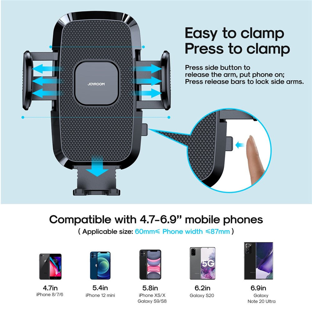 JOYROOM JR-ZS259 Car Dashboard Suction Cup Mount Bracket Holder for 4.7-6.9inch Mobile Phone