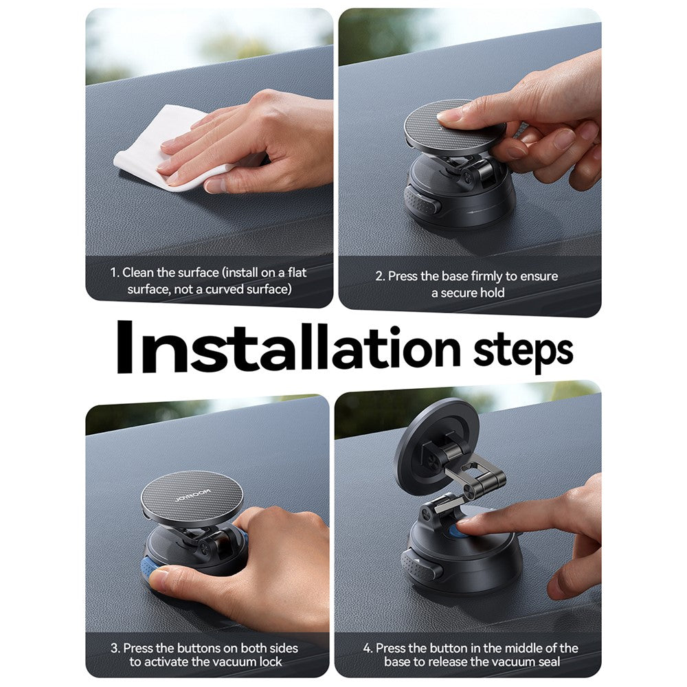 JOYROOM JR-ZS510 Foldable Magnetic Car Phone Holder Suction Cup Base Cellphone Support Bracket