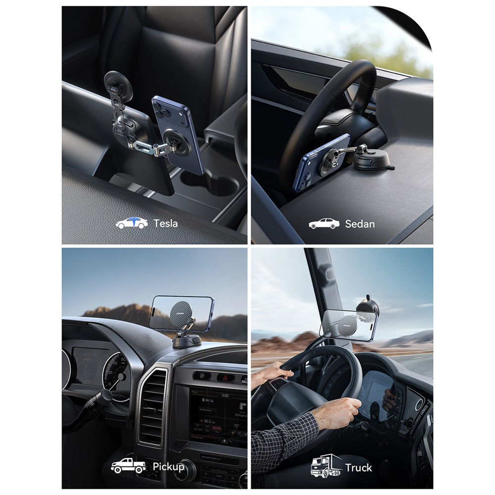 JOYROOM JR-ZS510 Foldable Magnetic Car Phone Holder Suction Cup Base Cellphone Support Bracket