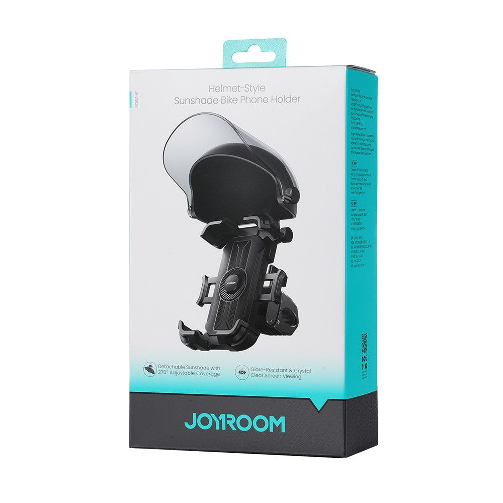 JOYROOM JR-ZS526 Bike Phone Holder Mount with Sunshade Helmet Hands-free Phone Mount for Electric Bicycle / Motorcycle