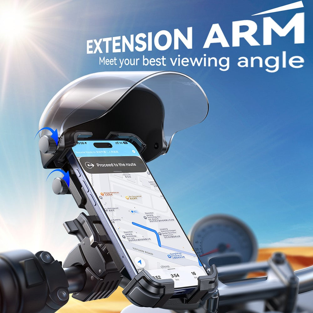 JOYROOM JR-ZS526 Bike Phone Holder Mount with Sunshade Helmet Hands-free Phone Mount for Electric Bicycle / Motorcycle