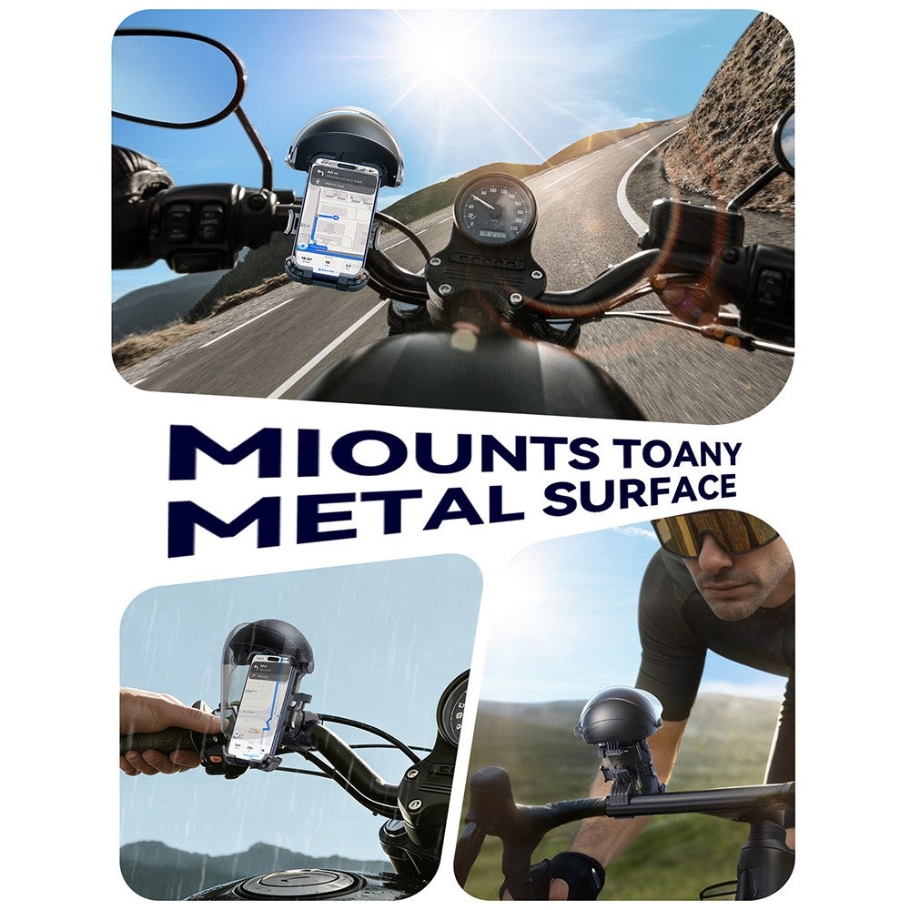 JOYROOM JR-ZS526 Bike Phone Holder Mount with Sunshade Helmet Hands-free Phone Mount for Electric Bicycle / Motorcycle
