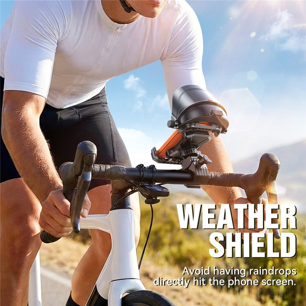 JOYROOM JR-ZS528 Bike Phone Holder with Sunshade Bicycle Handlebar Mount Cellphone Bracket