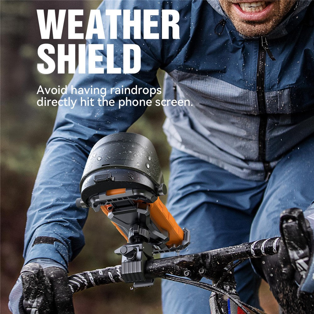 JOYROOM JR-ZS528 Bike Phone Holder with Sunshade Bicycle Handlebar Mount Cellphone Bracket