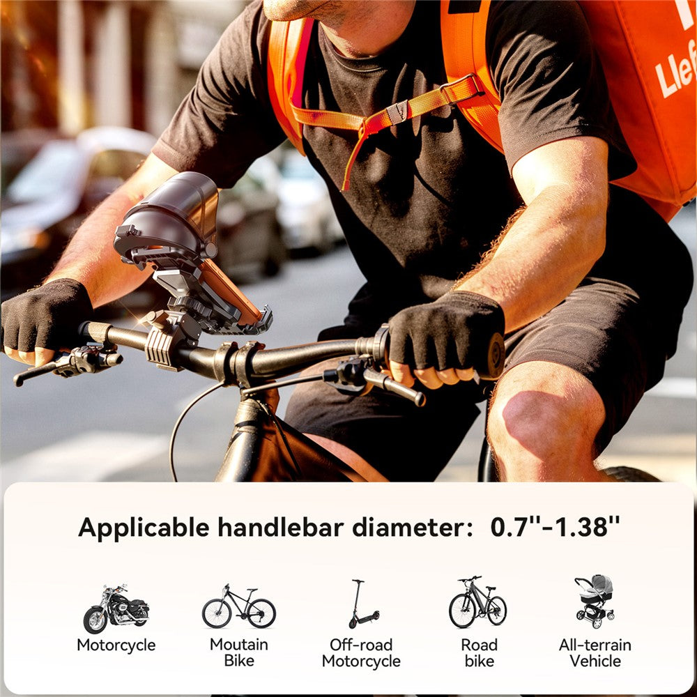 JOYROOM JR-ZS528 Bike Phone Holder with Sunshade Bicycle Handlebar Mount Cellphone Bracket