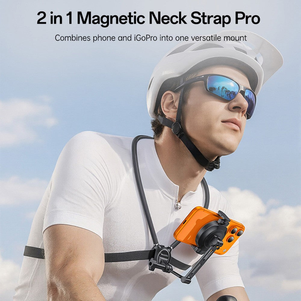 YESIDO C232 Magnetic Neck Phone Holder for iPhone / GoPro Action Camera Hands-free Mount Stand