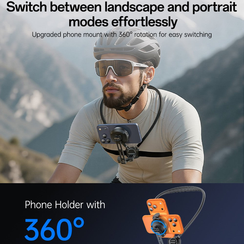 YESIDO C232 Magnetic Neck Phone Holder for iPhone / GoPro Action Camera Hands-free Mount Stand