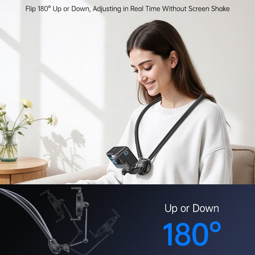 YESIDO C232 Magnetic Neck Phone Holder for iPhone / GoPro Action Camera Hands-free Mount Stand