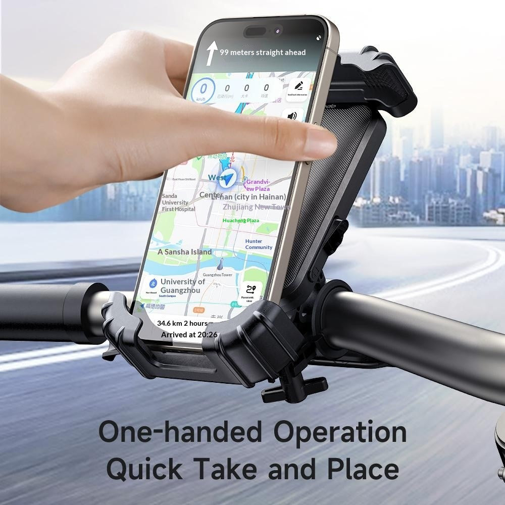 MCDODO CM-524 Bike Phone Mount 360° Adjustable Anti-Shake Cycling Holder for 4.2 - 6.5 Inch Smartphones