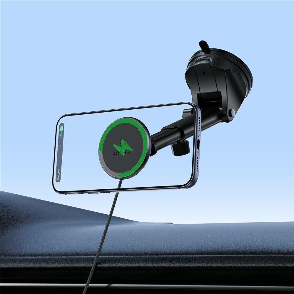 ACEFAST E52 Qi2 25W Magnetic Wireless Charging Car Holder for Dashboard Car Mount Charger