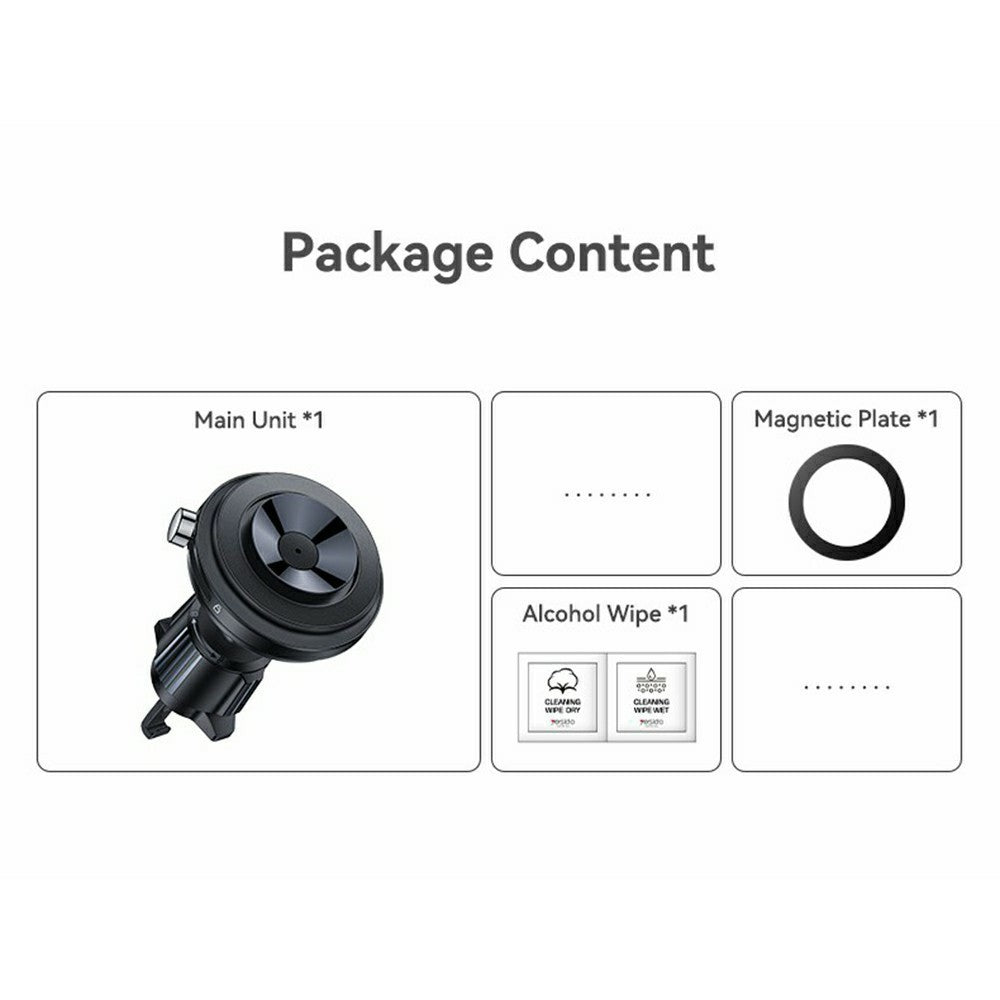 YESIDO C258 Magnetic Vacuum Suction 2 in 1 Car Air Vent Phone Mount Cellphone Bracket