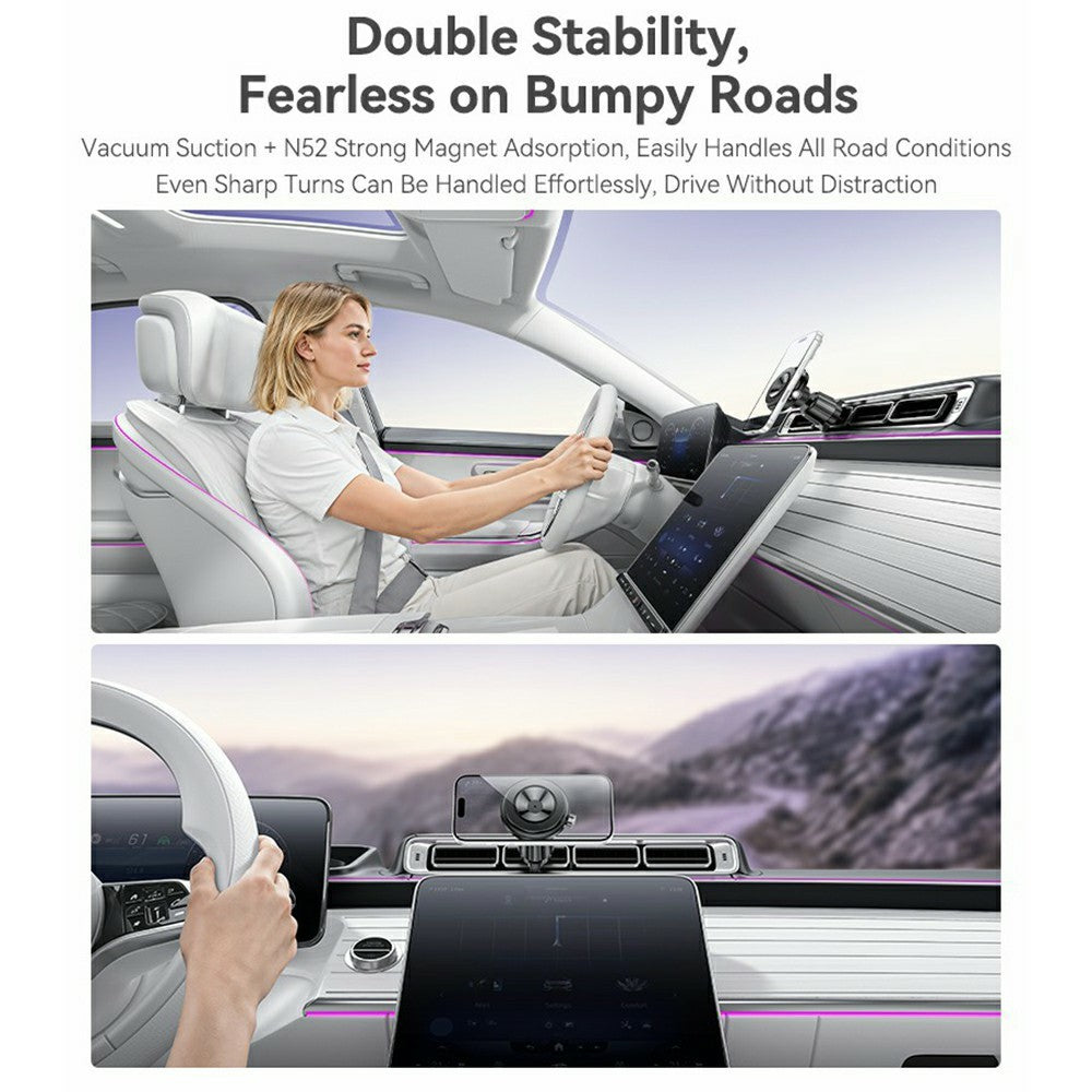 YESIDO C258 Magnetic Vacuum Suction 2 in 1 Car Air Vent Phone Mount Cellphone Bracket