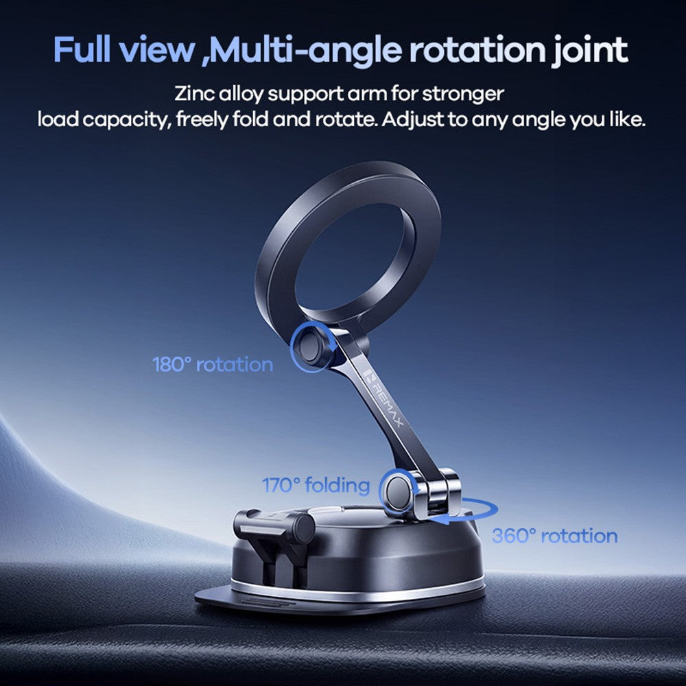 REMAX RM-C05 Magnetic Car Phone Holder with Vacuum Suction Base + Nano Adhesive Base
