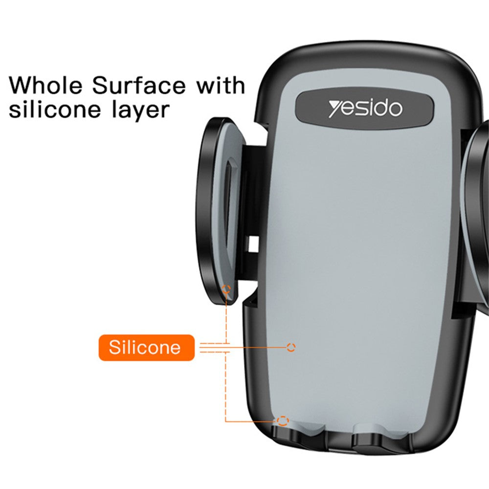 YESIDO C108 40cm Car Bendable Arm Smartphone Bracket Windshield Sucker Mount Cell Phone Holder with Mini Support