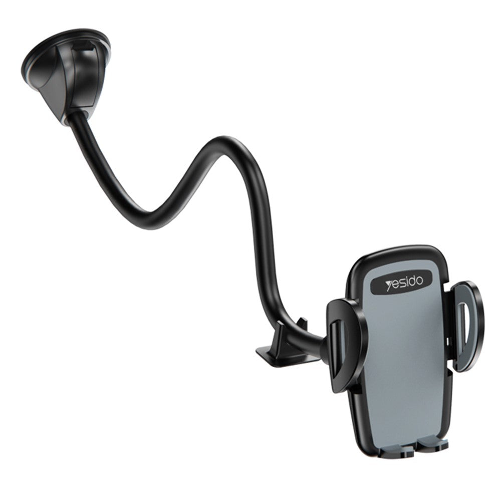 YESIDO C108 40cm Car Bendable Arm Smartphone Bracket Windshield Sucker Mount Cell Phone Holder with Mini Support