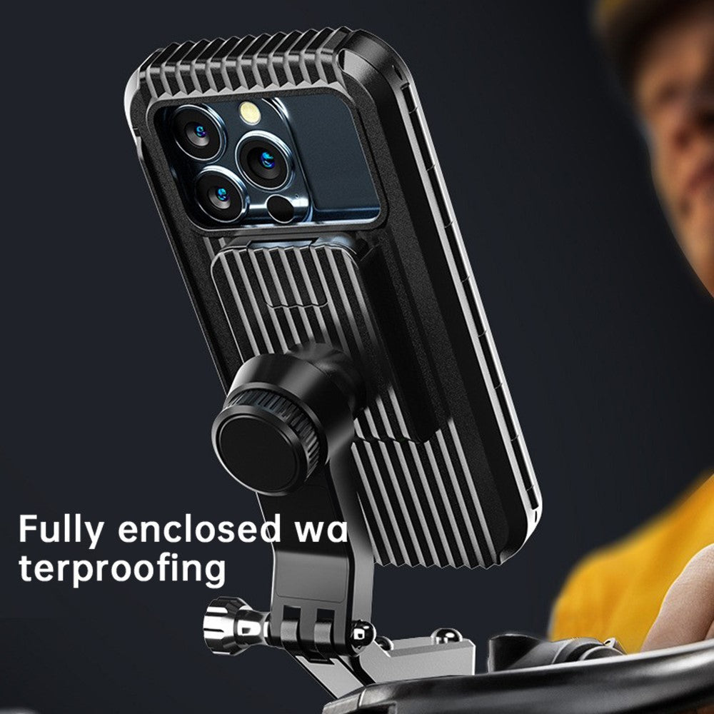 Z009A Bike Motorcycle Handlebar Mount Phone Holder Waterproof Cycling Mobile Phone Case Bracket