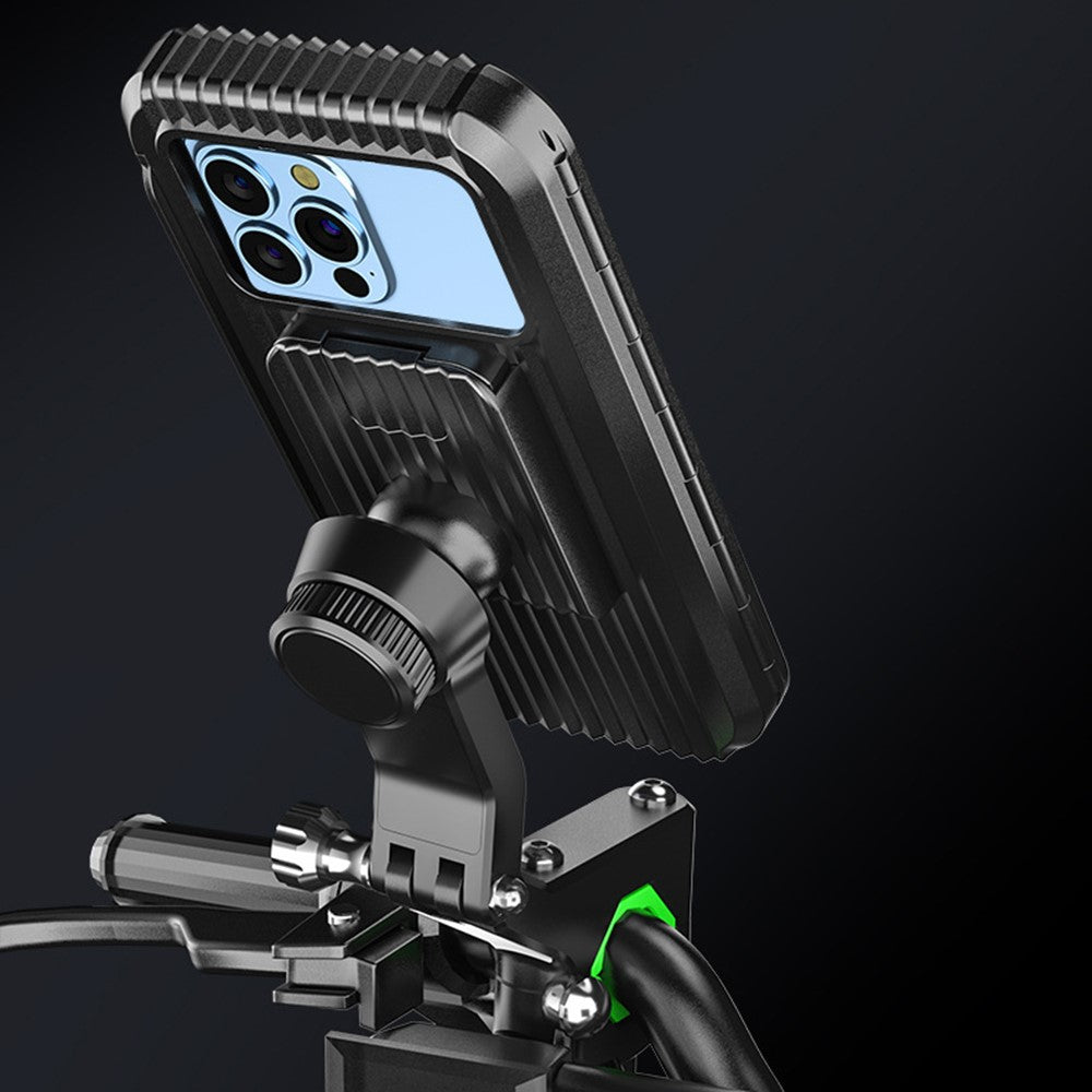 Z009A Bike Motorcycle Handlebar Mount Phone Holder Waterproof Cycling Mobile Phone Case Bracket
