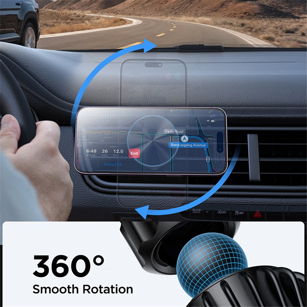 JOYROOM JR-ZS240 Pro Car Air Vent Mount 15W Magnetic Wireless Charger Phone Holder with Ambient Light