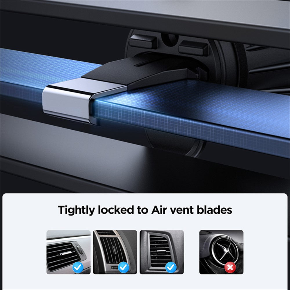 JOYROOM JR-ZS240 Pro Car Air Vent Mount 15W Magnetic Wireless Charger Phone Holder with Ambient Light