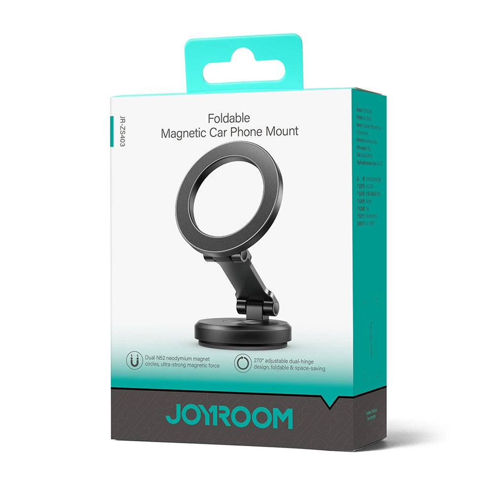 JOYROOM JR-ZS403 Metal Car Dashboard Magnetic Phone Holder Foldable Bracket