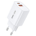 REMAX U187-AC30W GaN Fast Charger Adapter Dual Port USB-A / Type-C PD 30W QC 3.0 Wall Charger