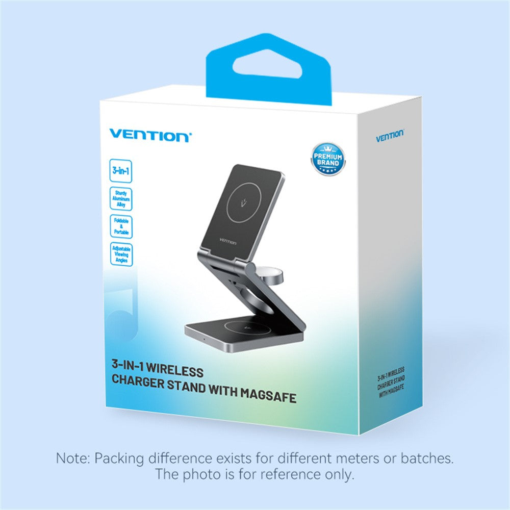 VENTION FGF Series 3-in-1 Magnetic Wireless Charging Stand – 15W Fast Charging