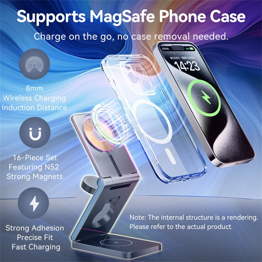 VENTION FGF Series 3-in-1 Magnetic Wireless Charging Stand – 15W Fast Charging