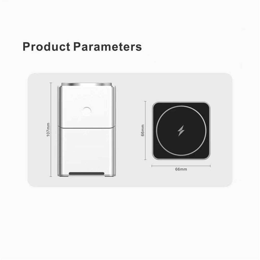 3-in-1 Magnetic Wireless Charger – Rotating Stand for Phone, Watch & Earbuds