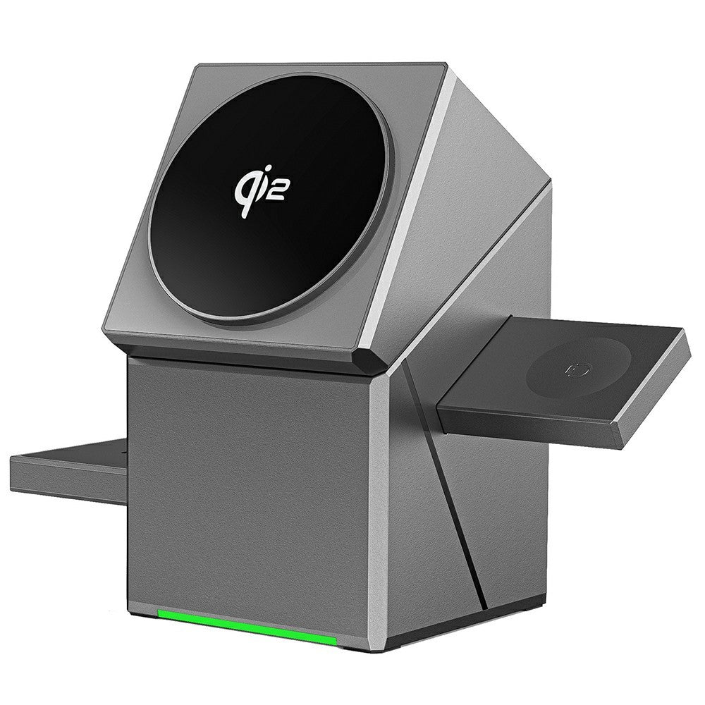 3-in-1 Qi2 Wireless Charging Station – Touch-Controlled 180° Rotation