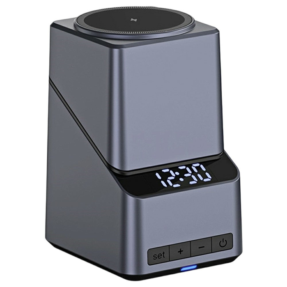 4-in-1 Qi2 Wireless Charger Stand – 180° Rotating, Built-in LED Clock
