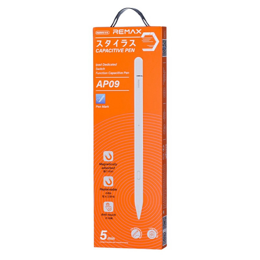 REMAX AP09 for iPad Smart Stylus Magnetic Attachment Tilt Sensitivity Palm Rejection Capacitive Pen