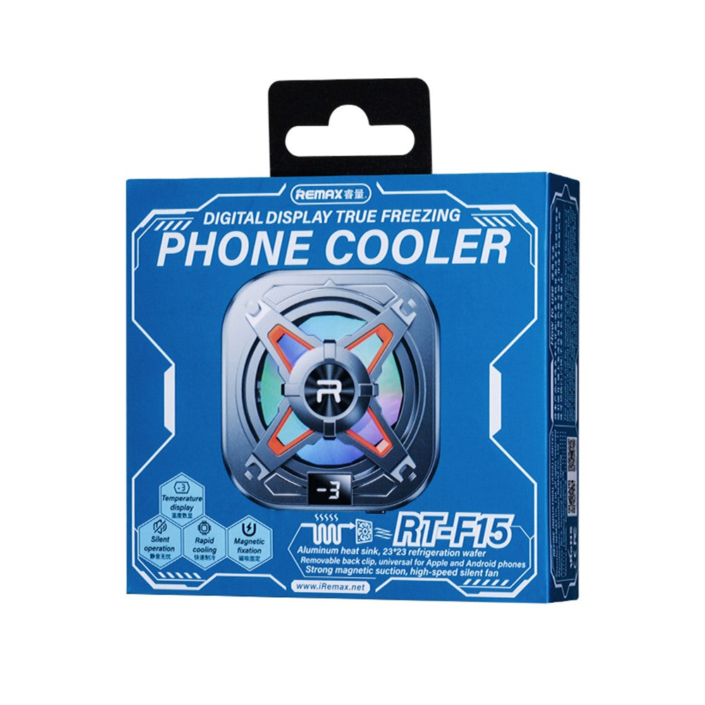 REMAX RT-F15 Digital Display True Freezing Phone Radiator Type-C Magnetic Detachable Universal Phone Cooler