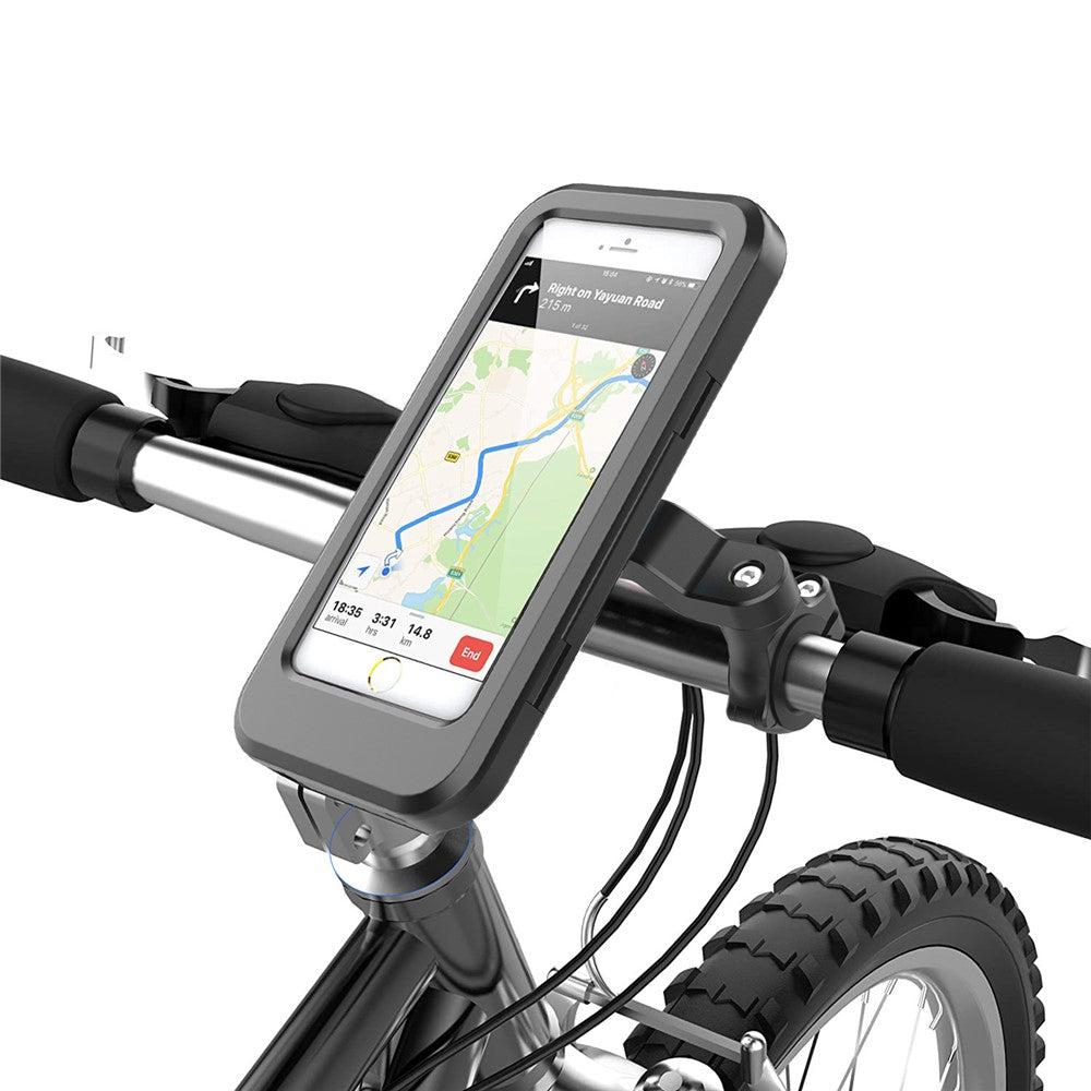 HL-69 Bike Motorcycle Handlebar Rearview Mirror Mount Waterproof Phone Case Cycling Cellphone Touch Screen Holder Bracket