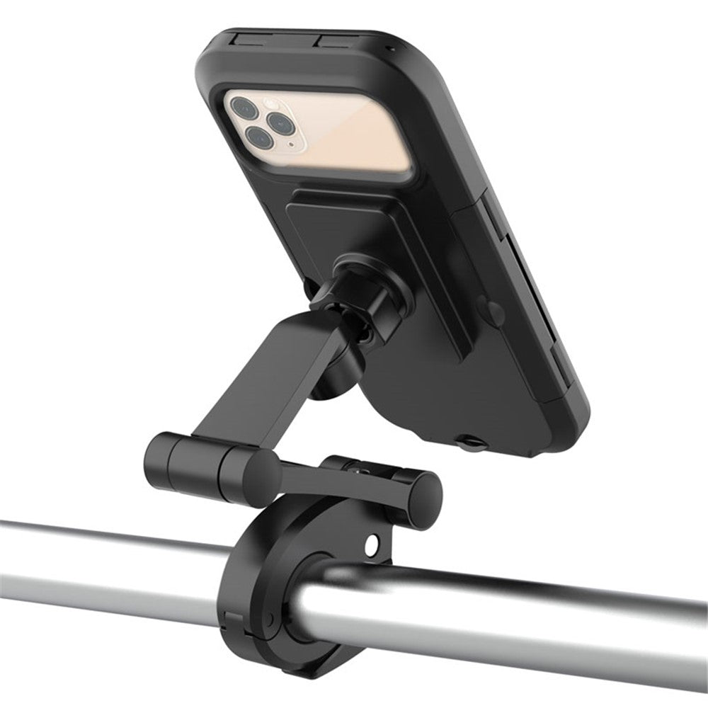 HL-69 Bike Handlebar Cell Phone Holder Mount Waterproof Phone Case Cycling Motorcycle Touch Screen Holder Bracket