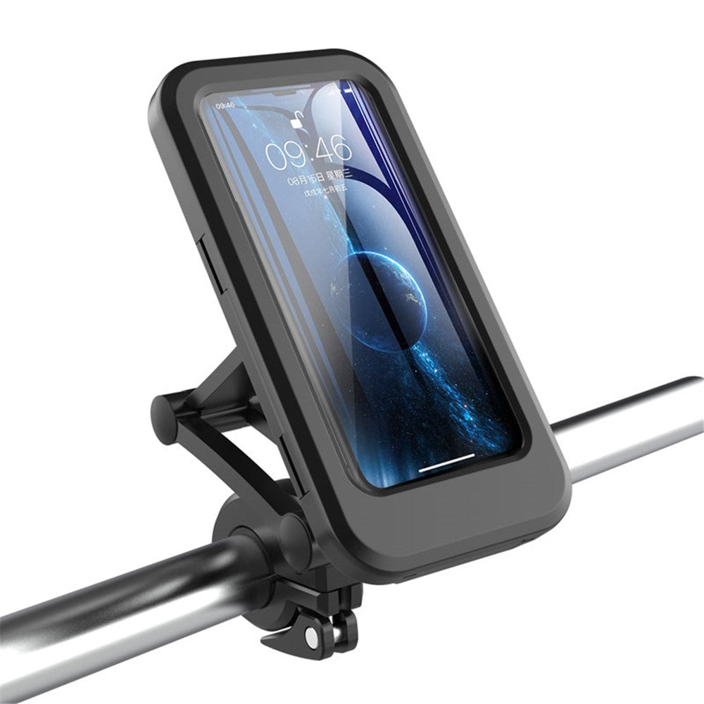 HL-69 Bike Handlebar Cell Phone Holder Mount Waterproof Phone Case Cycling Motorcycle Touch Screen Holder Bracket