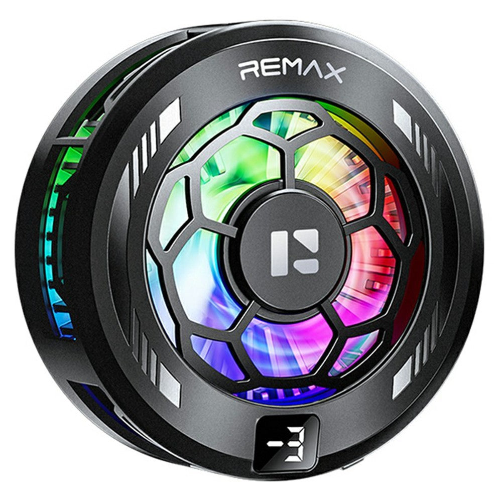 REMAX RT-F13 Magnetic Clamp Phone Cooler 3-Speed Adjustable Semiconductor Cooling Fan for Gaming