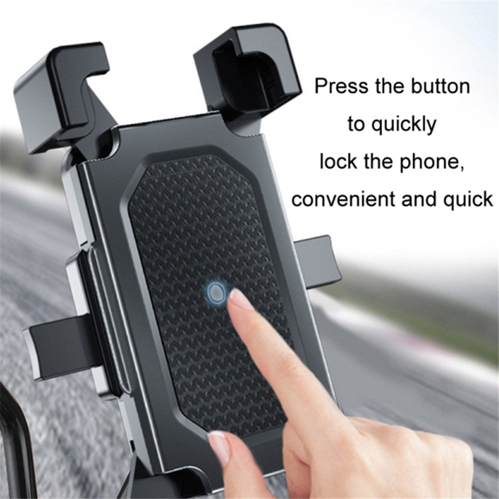 Motorcycle Electric Bike Handlebar Mount 4.5-6.3 inch Phone Holder Cycling Cellphone Stand Clamp