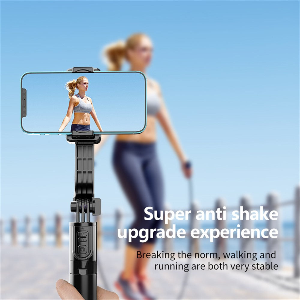 C08 Handheld Stabilizer with 1 Fill Light , Anti-Shake Gimbal Tripod Selfie Stick for Live Streaming