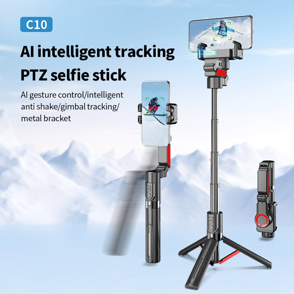 C10 Handheld Stabilizer Gimbal Smartphones AI Face Tracking Vlog Live Streaming Selfie Stick