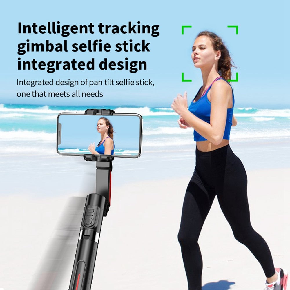 C10 Handheld Phone Stabilizer Gimbal AI Face Tracking Vlog Live Streaming Selfie Stick with 1 Fill Light