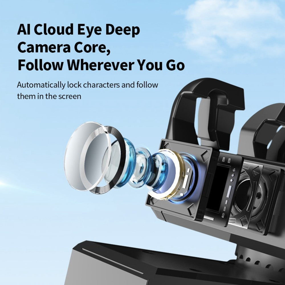C10 Handheld Phone Stabilizer Gimbal AI Face Tracking Vlog Live Streaming Selfie Stick with 1 Fill Light