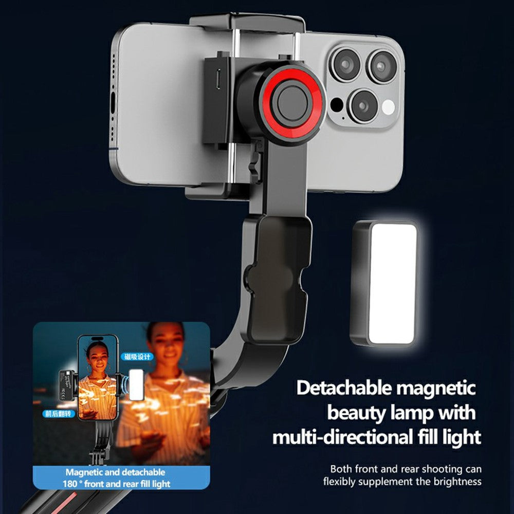 C09 Multifunction Selfie Stick Gimbal Stabilizer for Smartphones Tripod Stand with Magnetic Fill Light
